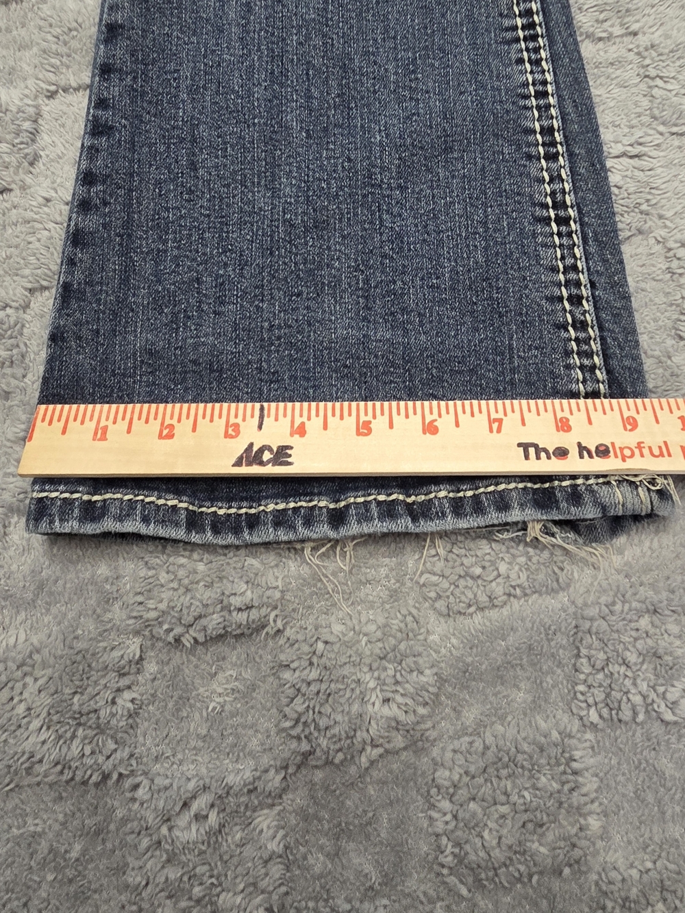 Ariya Jeans Women's Size 11/12 Blue Mid Rise Bootcut Stretch Denim Western Y2K - Picture 5 of 13
